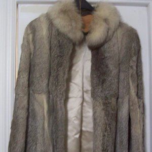 Women's Vintage Rabbit Fur Coat by J. S. L. II, circa early 1980s